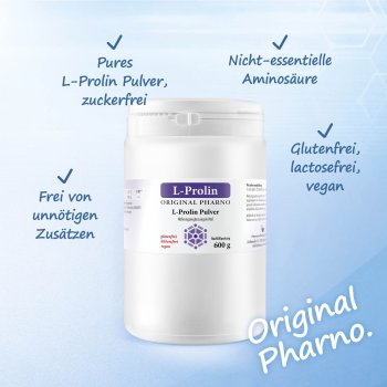 L-Prolin-pulver-600g  Etikett